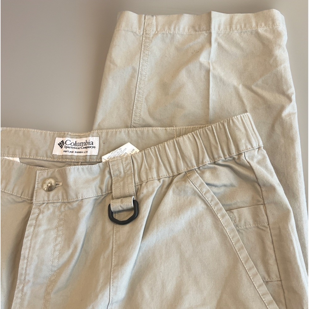 Columbia Cargo Pants‎ Mens 36x32 Beige Cotton Utility Straight Leg Outdoors Hike